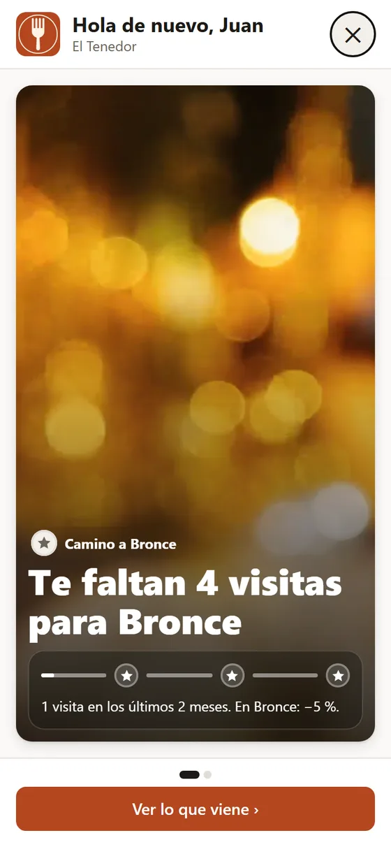 Aviso de nivel del cliente